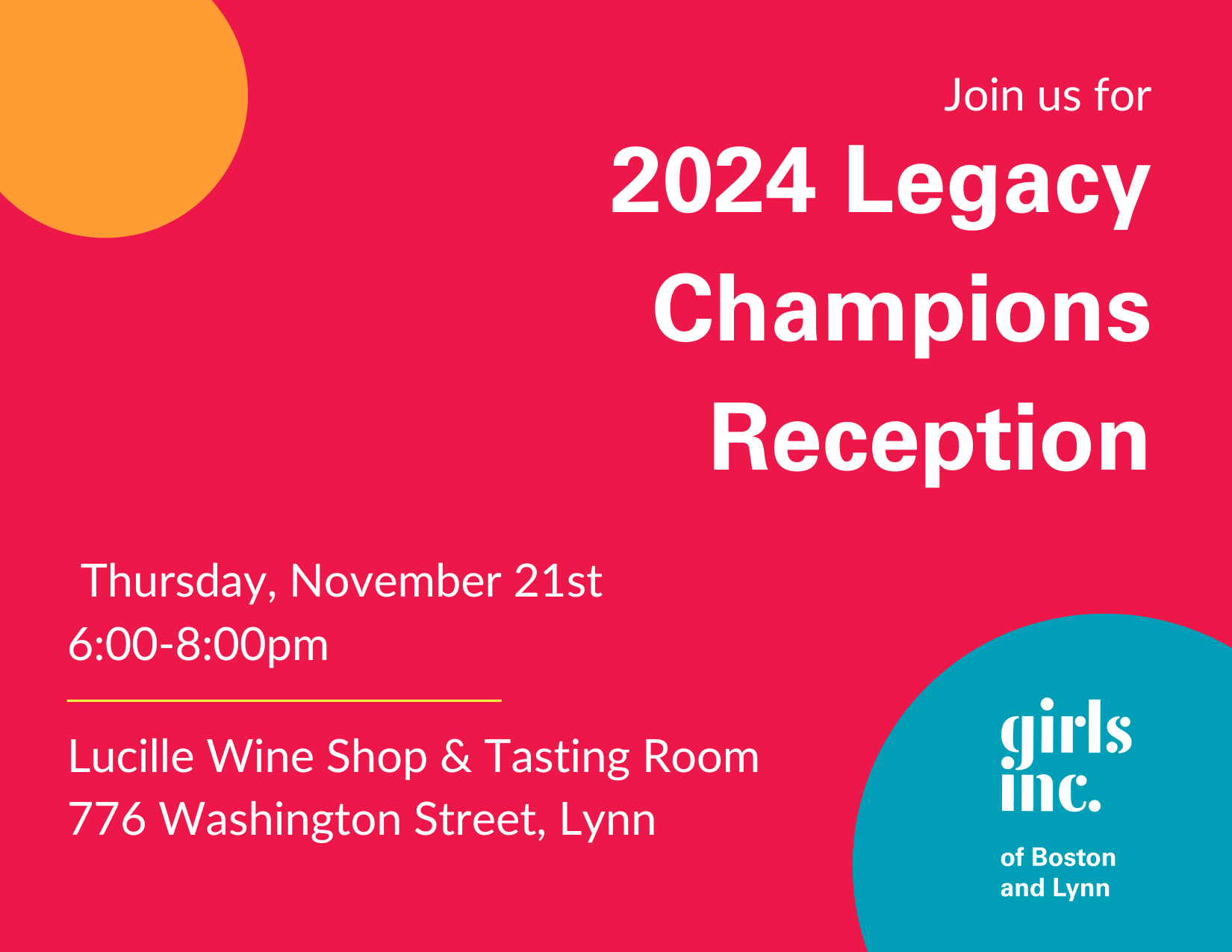 2024 Legacy Champions Reception